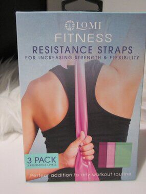 Lomi fitness Resistance straps 3 pack 3 levels of resistance Hot Body! New/boxed